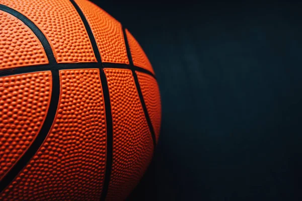 Baloncesto Sobre Fondo Oscuro Espacio Copia Incluido —  Fotos de Stock