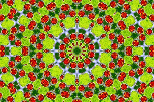 Psychedelic Kaleidoscopic Illusive Symmetrical Pattern Background — Stock Photo, Image