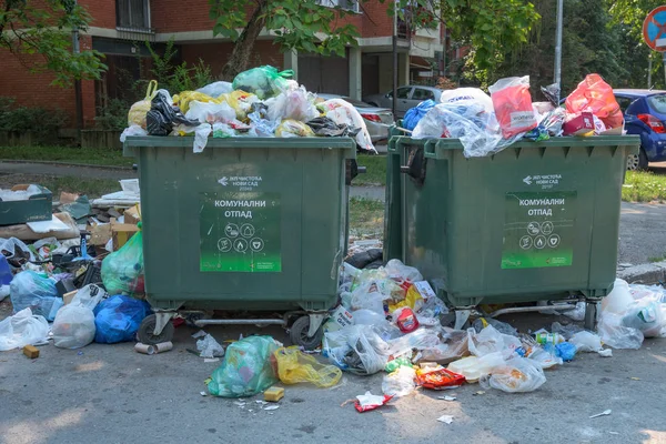 Novi Sad Serbia August 2018 Municipal Solid Waste Communal Garbage — Stock Photo, Image