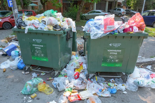 Novi Sad Serbia Agosto 2018 Los Residuos Sólidos Municipales Basura —  Fotos de Stock