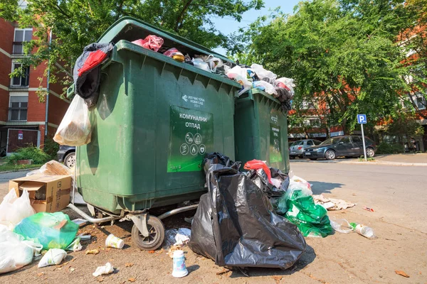 Novi Sad Serbia Agosto 2018 Rifiuti Solidi Urbani Rifiuti Comunali — Foto Stock