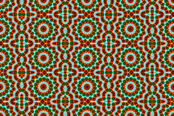 Nahtloser Musterhintergrund Sich Wiederholende Abstrakte Kaleidoskopform Symmetrischer Hintergrund Für Grafisches — Stockfoto