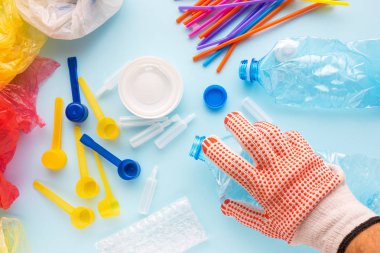 Plastik çöp geri dönüşüm, kavramsal görüntü için sıralama alt