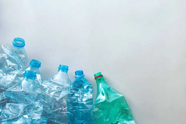 Tas Bouteilles Plastique Broyé Prêt Pour Recyclage — Photo