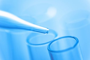 Tıp bilimi laboratuarı cam, tıp ve kimya araştırmaları için bilimsel ekipmanlar.