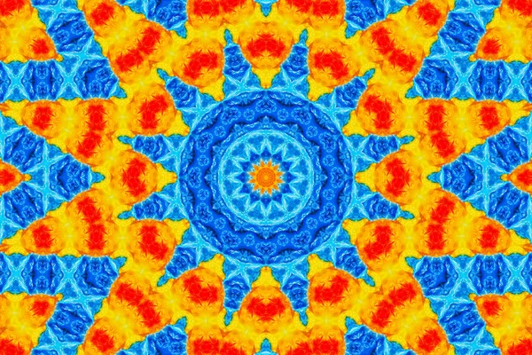 Psychedelické Kaleidoskopický Iluzivní Symetrický Vzor Jako Pozadí — Stock fotografie