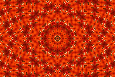 Psychedelic sürekli değişen hayali simetrik desen arka plan olarak