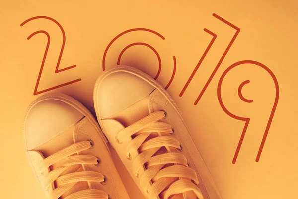 Frohes Neues Jahr 2019 Für Alle Jungen Leute Konzeptionelles Image — Stockfoto