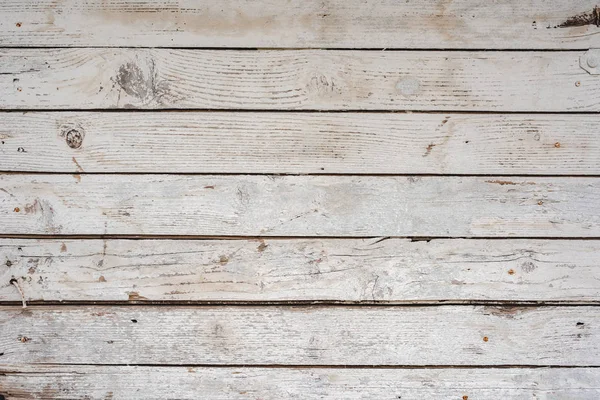 Parede Pranchas Madeira Velha Branca Resistida Como Fundo Padrão Textura — Fotografia de Stock