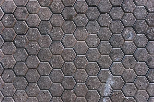 Hexagonal Concrete Pavement Tiles Background — Stock Photo, Image