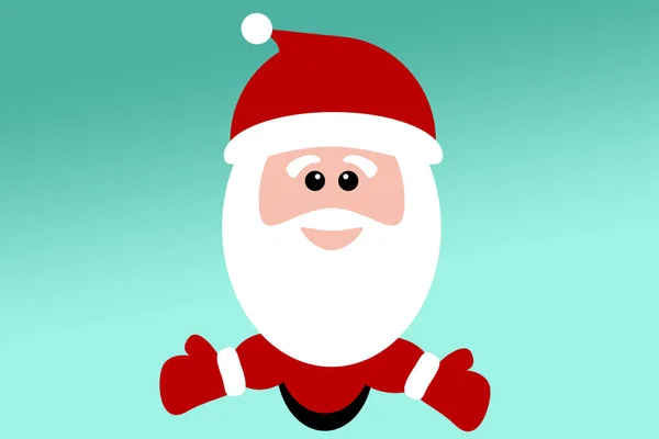 Ilustración Simple Santa Claus Con Espacio Copia —  Fotos de Stock