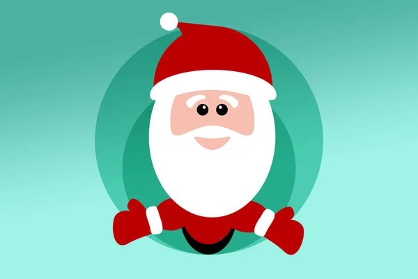 Simple Santa Claus Illustration Copy Space — Stock Photo, Image