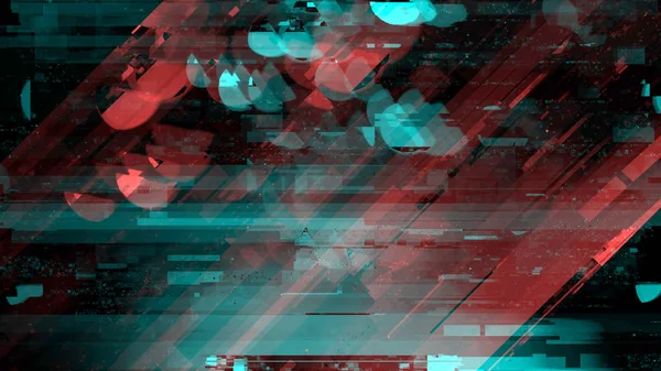 Segnale Trasmissione Televisiva Danneggiato Rotto Glitch Tecnologico Sullo Schermo Illustrazione — Foto Stock