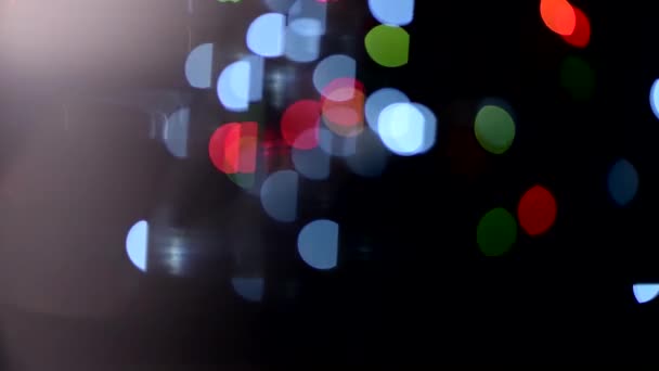 抽象的なカラフルな光ボケ背景 多重お祝いきらめく光 — ストック動画