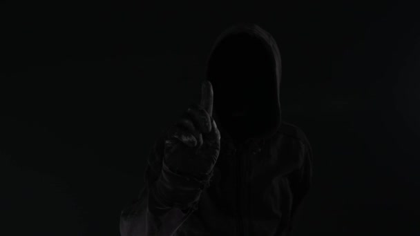 Vpn Virtueel Particulier Netwerk Hack Concept Met Anonieme Hooded Mannelijke — Stockvideo