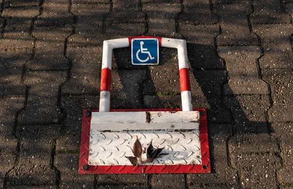 Fogyatékkal Élő Személy Parkolóhely Protector Közelről — Stock Fotó