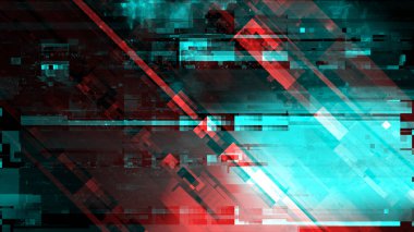 Modern teknolojik altyapı, cyber Soyut Dijital aksaklık illüstrasyon kanal üst karakter etkisi ile