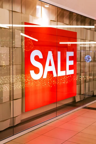 Sale Banner Shop Window End Season Sales Deals — Stock Photo, Image