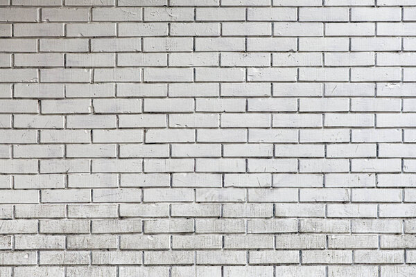 White brick wall surface as urban texture background