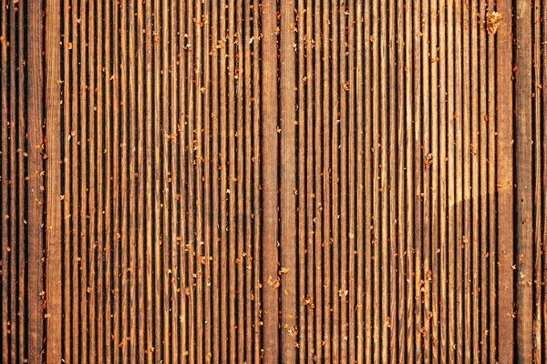 肮脏的木制甲板瓷砖地板顶部的看法 抽象的背景纹理 — 图库照片