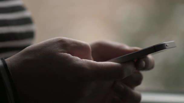 Smartphone Kciuk Koncepcja Nieoficjalne Zdiagnozowano Stan Chorobowy Stan Zapalny Kciuka — Wideo stockowe