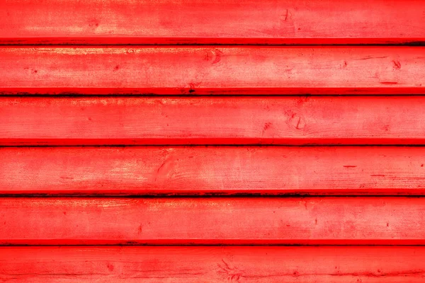 Red vintage wooden boards in overlap cladding pattern — Stock Photo, Image