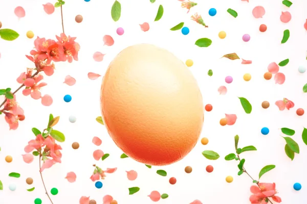 Easter egg with colorful background — Stock Photo, Image