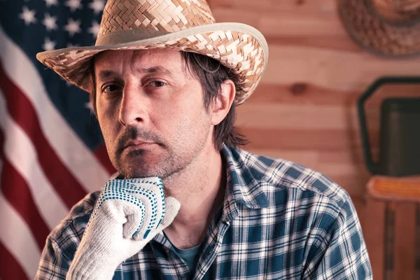 Portrait of confident american male farmer — Stock Photo, Image