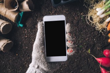 Akıllı telefon organik homegrown üretmek için alay