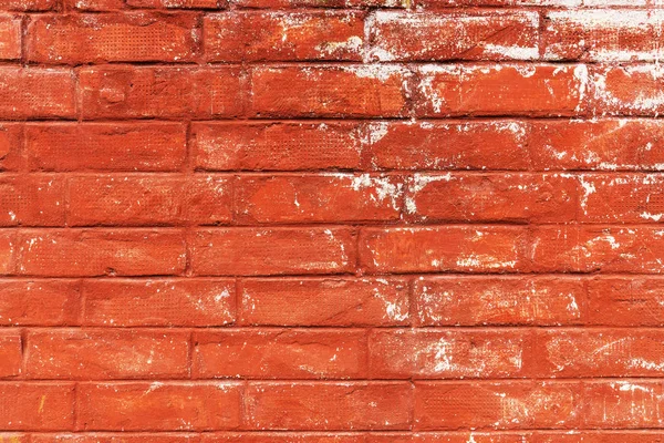 Bekraste rode bakstenen wand textuur — Stockfoto