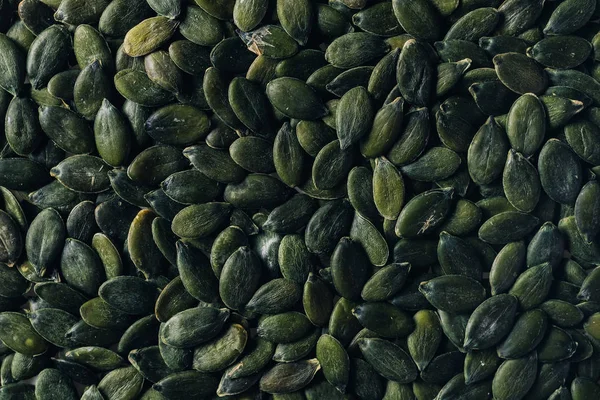 Вид сверху на семена тыквы — стоковое фото