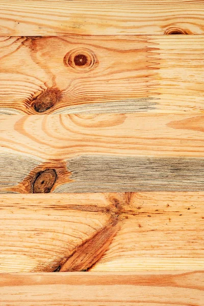 Rustic pine wood plank floorboard with knots — Stock Photo, Image