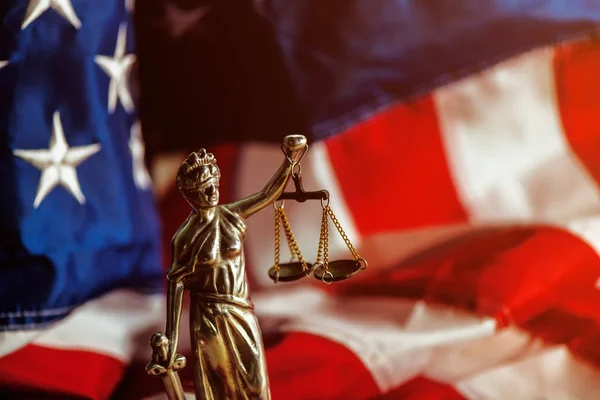 Prawo i sprawiedliwość w Stany Zjednoczone Ameryki — Zdjęcie stockowe