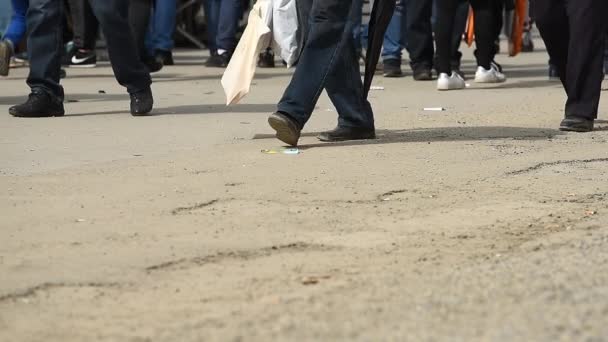 Novi Sad Servië Mei 2019 Mensen Lopen City Street Rush — Stockvideo