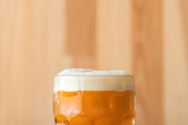 Beer head or collar, frothy foam on top of beverage — Stock Photo, Image