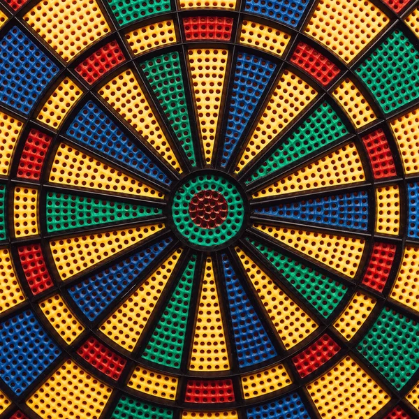 Dartboard Superfície Colorida Equipamento Jogo Dardo — Fotografia de Stock