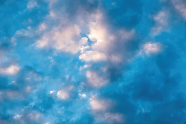 Estate Cielo Tramonto Con Nuvole Come Sfondo Naturale — Foto Stock