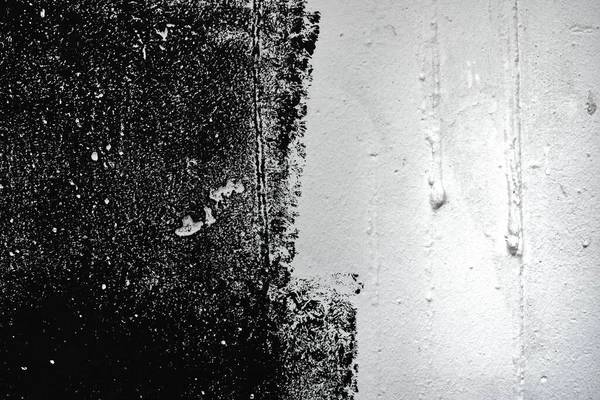 Abstract Grunge Texture Pattern Black Paint White Wall Dry Brush — Stock Photo, Image