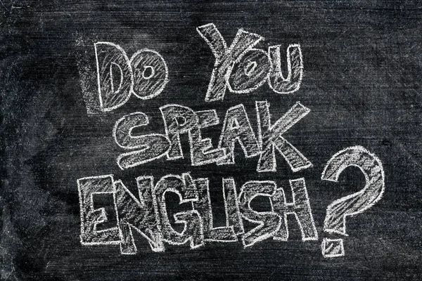 You Speak English Written Blackboard — Stock Photo, Image