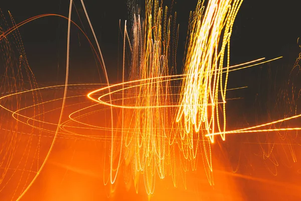 Lange Blootstelling Straat Licht Strepen Als Abstracte Achtergrond Nacht Schot — Stockfoto