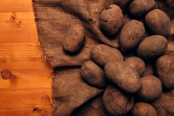 Haufen Geernteter Kartoffelknollen Selektiver Fokus — Stockfoto