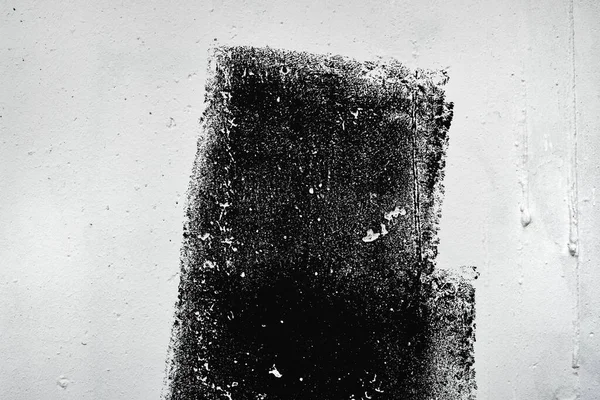 Padrão Textura Grunge Abstrato Tinta Preta Parede Branca Técnica Escova — Fotografia de Stock