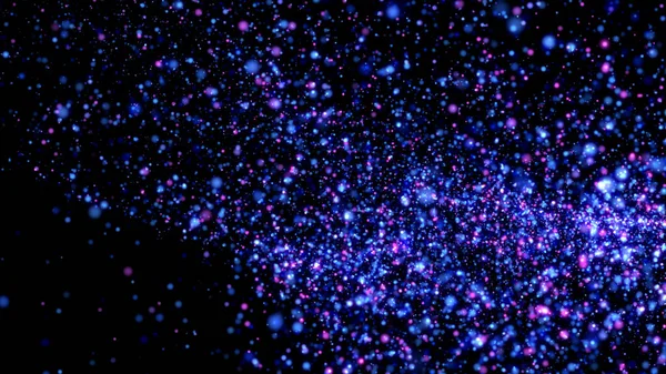 Purple Stardust Particles Black Background Computer Generated Image — Stock Photo, Image