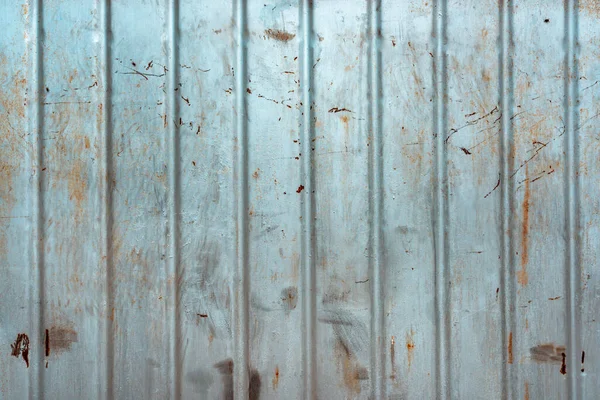 Corrugated Steel Metal Background Weathered Metallic Surface Pattern — Stock Photo, Image