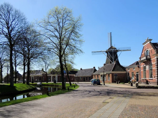 Merkezi Sokak Townspijk Hollandalı Groningen Hollanda — Stok fotoğraf