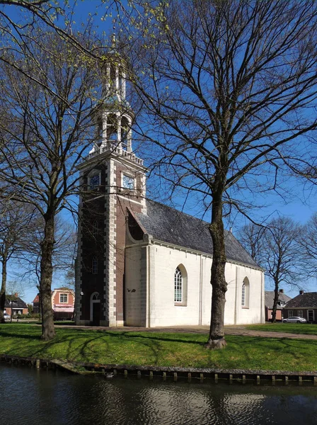 Andreaskerk Středověkého Reformované Církve Centru Vesnice Spijk Provincii Groningen Nizozemsko — Stock fotografie