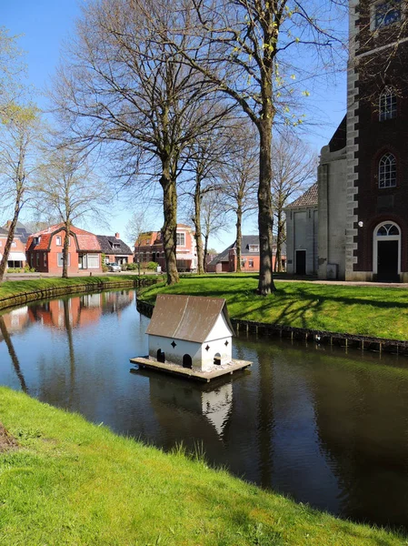 Central Street Town Spijk Provincia Olandese Groningen Paesi Bassi — Foto Stock