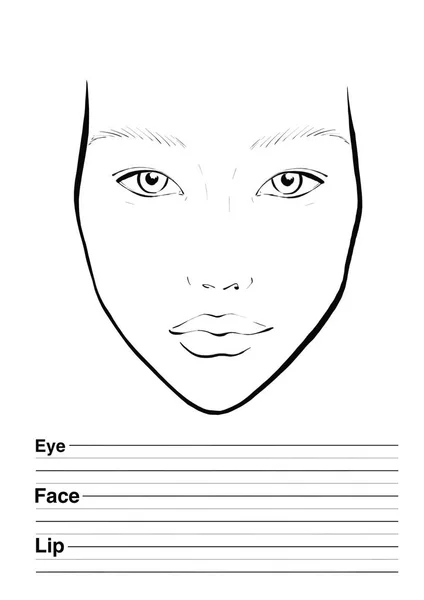 women face chart in black and white