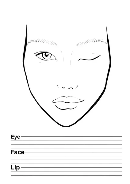 women face chart in black and white