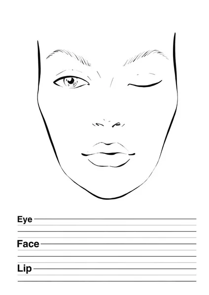 women face chart in black and white